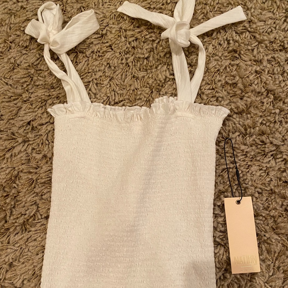 Nation smocked tank top